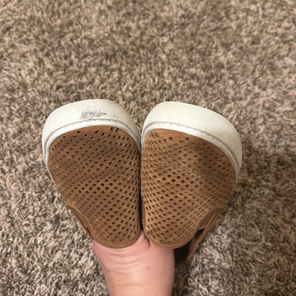 Tory Burch Perforated Suede Slip On Shoes Brown - Picture 5 of 13